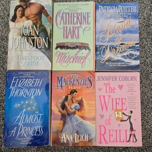 Romance Paperback Book Set - Assorted Covers (Pink, Blue, Green, Peach, Purple)